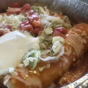 closeup of enchiladas rancheras