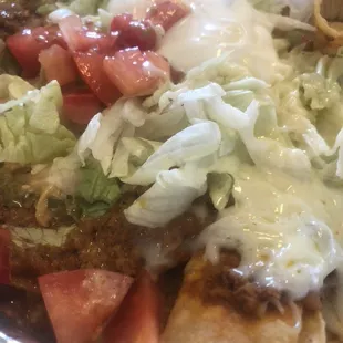 closeup of fajita nachos