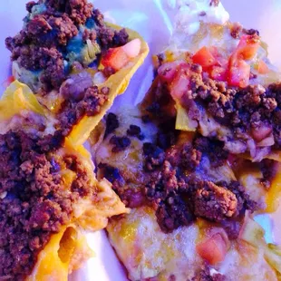 Leftover nachos..... They give you a lot!!