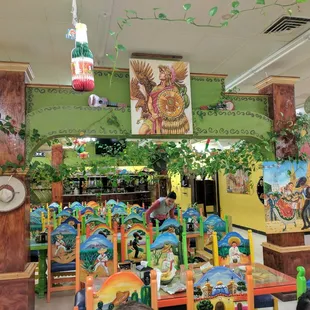 the interior of a children's play area