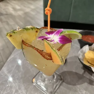 Mezcal Habanero and pineapple margarita highly recommend