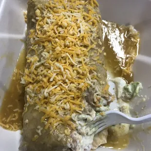 Chili releno wet burrito