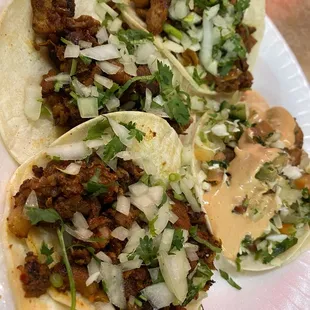 Al pastor and fish tacos