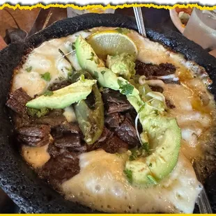 Queso Flameado con Fajitas