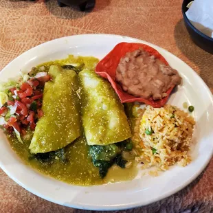 Spinach enchiladas