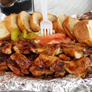 Pinchos de pollo (bbq chicken skewers)