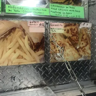 Menu - Burger &amp; Quesadilla