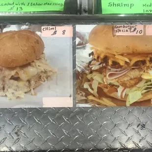 Menu- Chimi &amp; Hamburger