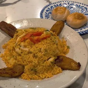 a plate of food on a table