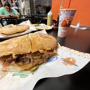 The tortas are the best in dallas hands down haven't had one that was bad big enough to save for the next day. The jugos are sweet too.
