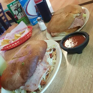 BIG TORTAS, one is good for 2. Left : Cubana and right Alemana. Definitely worth the drive.