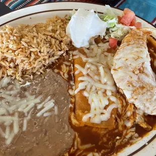 Chicken &amp; cheese enchiladas