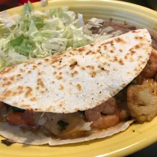 Seafood quesadilla
