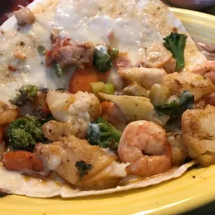 Seafood quesadilla