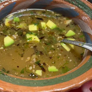 Carne en su jugo. Very flavorful, service was great. We also had a Arrachera Torta and a hamburgers for the kids. Everything tasted great!