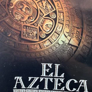 Menu pretty big and traditional