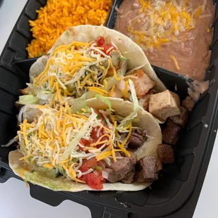 Steak and Chicken Tacos