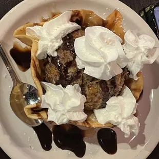 Chocolate fried ice cream