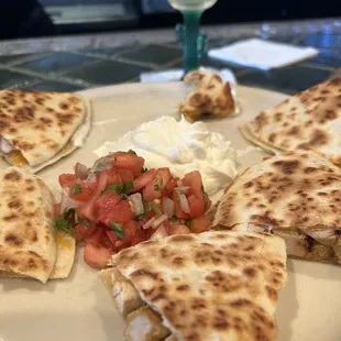 Grilled chicken quesadilla