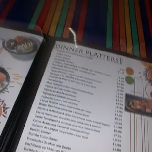 Menu (will re-take)