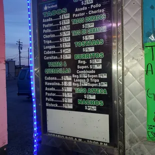 Regular Menu