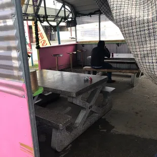 Seating area.