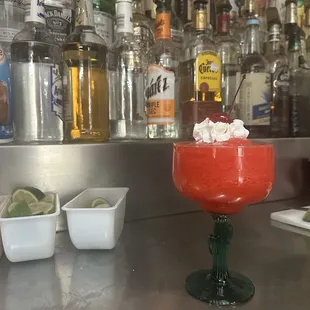 Strawberry margaritas
