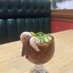 Shrimp and octopus cocktail