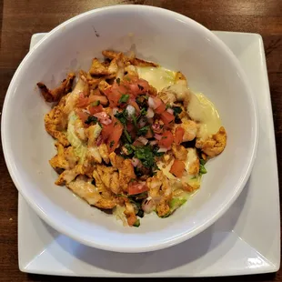 This is the Burrito Bowl entrée with chicken.  Photo taken September 18, 2021.