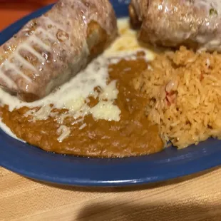 Enchilada, Rice &amp; Beans
