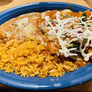 Enchilada, Rice &amp; Beans (#36)