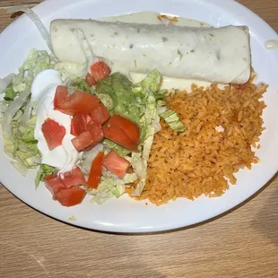 #15 lunch special: soft chimichanga
