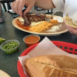 Chilaquiles con bistek