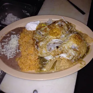 Green sauce chilaquiles