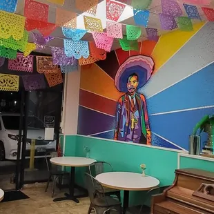 Inside the restaurant..........