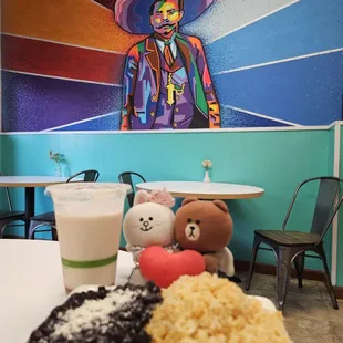 Horchata... and beans and rice