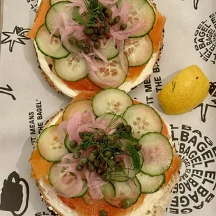 Lox bagel- open faced (extra charge)- Beautiful and delicious 7/3/2024