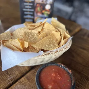 Complimentary chips and Salsa