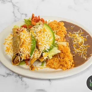 a plate of mexican food