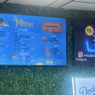 The menu