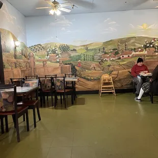 Mural in the dining room.