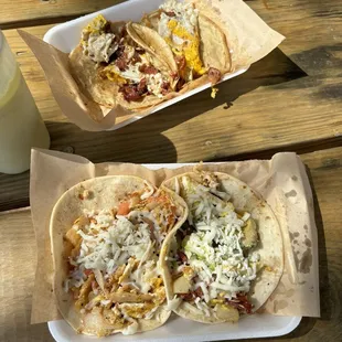Valerie, Migas, build your own breakfast tacos