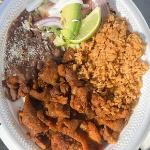 Chicharrón plate.