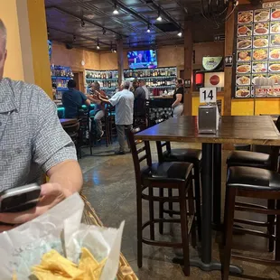 A guitarist is playing tonight at the bar.