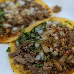 Tender carne asada tacos