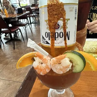 Large michelada beer