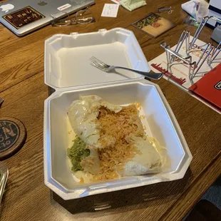 A disgusting rice burrito!