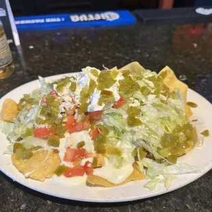 Classic Cheese Nachos with ground beef