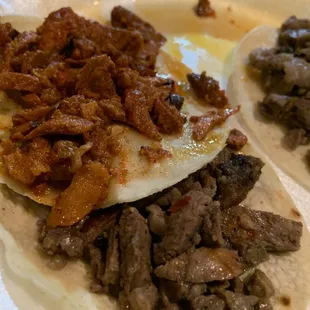 Tacos- Al pastor and asada are tasty. (Not big but good)