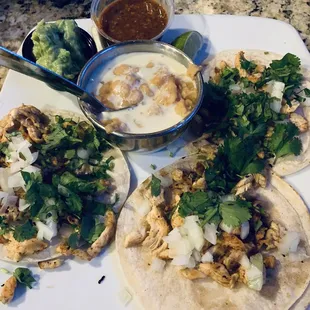 Chicken street tacos
